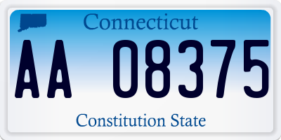 CT license plate AA08375