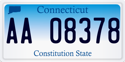 CT license plate AA08378