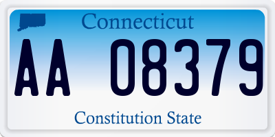 CT license plate AA08379