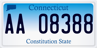 CT license plate AA08388