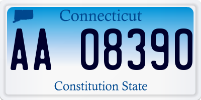 CT license plate AA08390