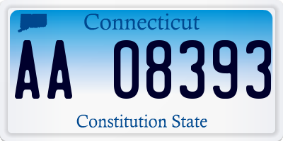 CT license plate AA08393