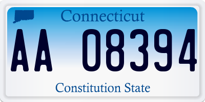 CT license plate AA08394