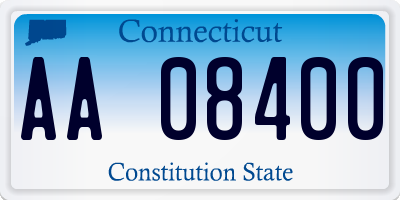 CT license plate AA08400