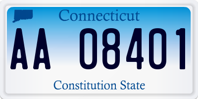 CT license plate AA08401