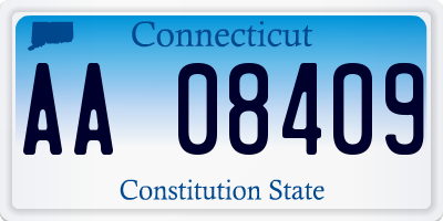 CT license plate AA08409