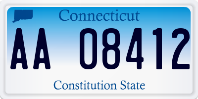 CT license plate AA08412