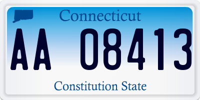 CT license plate AA08413