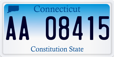 CT license plate AA08415