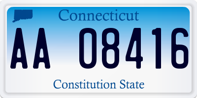 CT license plate AA08416