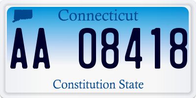 CT license plate AA08418