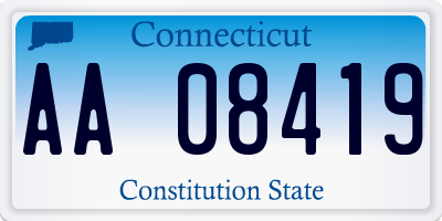 CT license plate AA08419