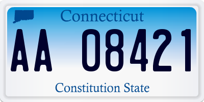 CT license plate AA08421