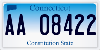 CT license plate AA08422