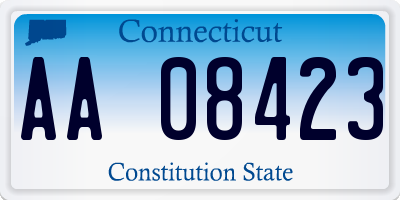 CT license plate AA08423