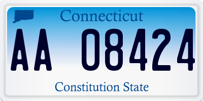 CT license plate AA08424