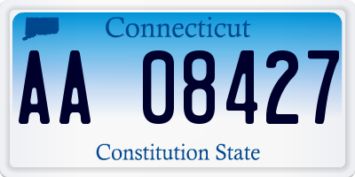 CT license plate AA08427