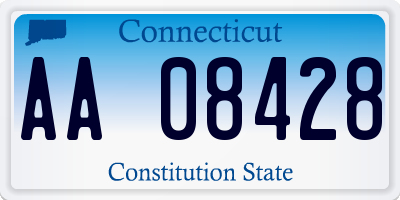 CT license plate AA08428