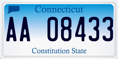 CT license plate AA08433