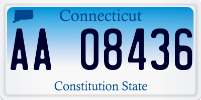 CT license plate AA08436