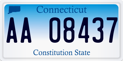 CT license plate AA08437