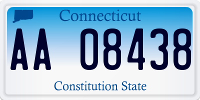 CT license plate AA08438