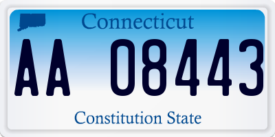 CT license plate AA08443