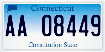 CT license plate AA08449