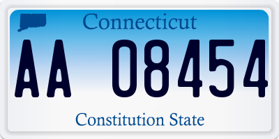 CT license plate AA08454