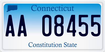 CT license plate AA08455