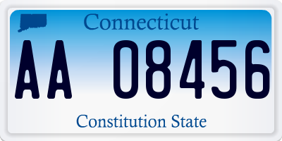 CT license plate AA08456