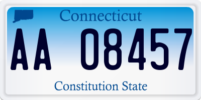 CT license plate AA08457