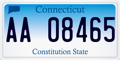 CT license plate AA08465