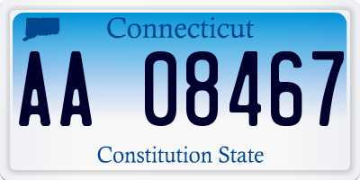 CT license plate AA08467