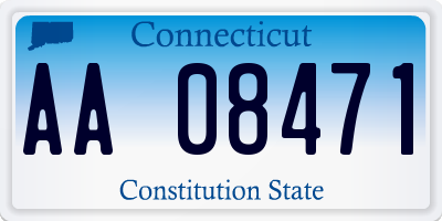 CT license plate AA08471