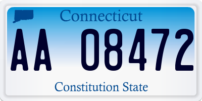 CT license plate AA08472