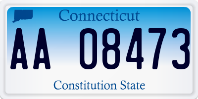 CT license plate AA08473