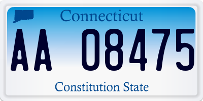 CT license plate AA08475
