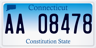 CT license plate AA08478