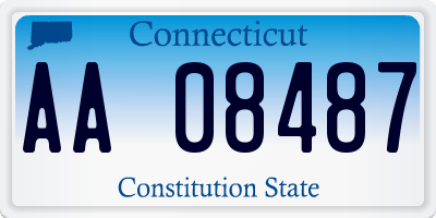 CT license plate AA08487