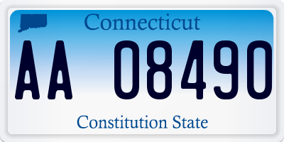 CT license plate AA08490