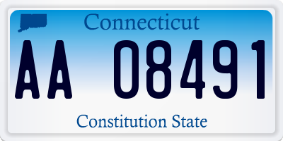 CT license plate AA08491