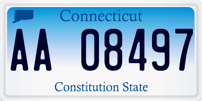 CT license plate AA08497