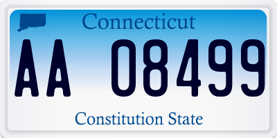 CT license plate AA08499