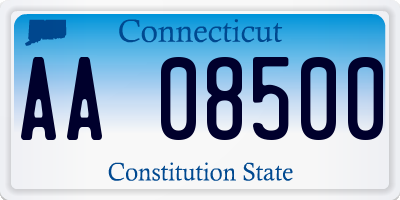 CT license plate AA08500