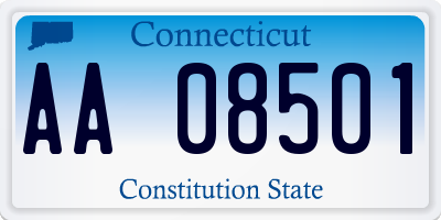 CT license plate AA08501