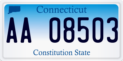 CT license plate AA08503