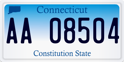 CT license plate AA08504