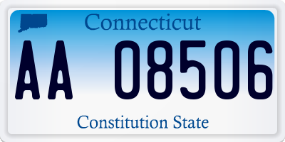 CT license plate AA08506