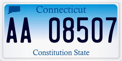 CT license plate AA08507